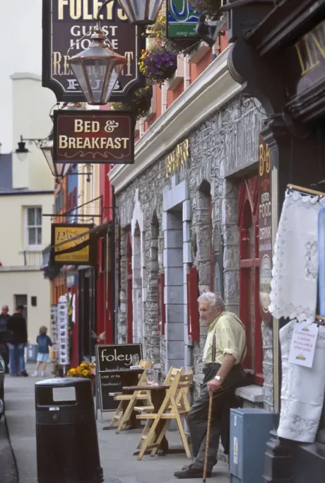 Framed Print : Old man in a street of Kenmare Framed Print : Old man in a street of Kenmare