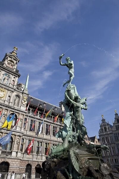The old market square, Antwerp, Belgium, Europe