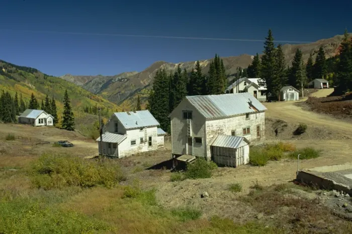 Framed Print : Old silver mines near Silverton, Colorado, United States of America, North America Framed Print : Old silver mines near Silverton, Colorado, United States of America, North America
