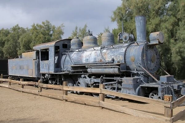 Old steam locomotive, Furnace Creek, Death Valley, California, United States of America, North America