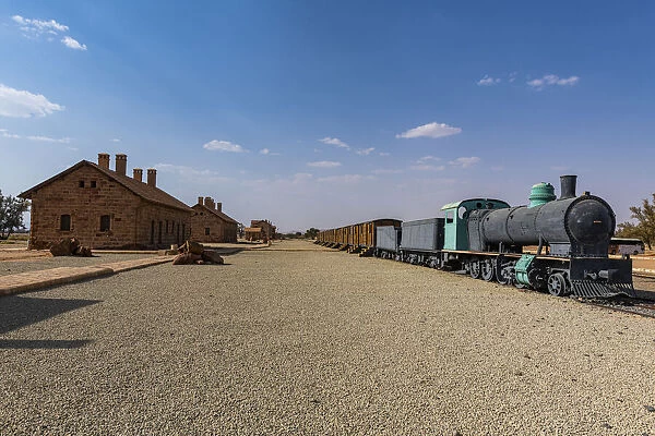 Old steam train, Hejaz railway station in Al Ula, Kingdom of Saudi Arabia, Middle East