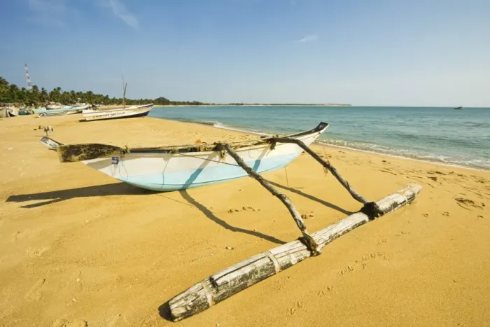 Framed Print : Old style outrigger fishing boat and post-2004 tsunami foreign donated newer ones beyond, Arugam Bay, Eastern Province, Sri Lanka, Asia Framed Print : Old style outrigger fishing boat and post-2004 tsunami foreign donated newer ones beyond, Arugam Bay, Eastern Province, Sri Lanka, Asia