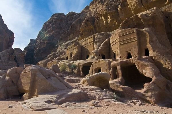 The old tombs of the Nabatean city, Petra, UNESCO World Heritage Site, Jordan