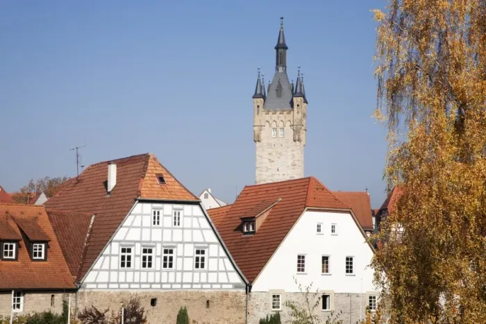 Framed Print : Old town with Blauer Turm Tower, Bad Wimpfen, Neckartal Valley, Baden Wurttemberg, Germany, Europe Framed Print : Old town with Blauer Turm Tower, Bad Wimpfen, Neckartal Valley, Baden Wurttemberg, Germany, Europe