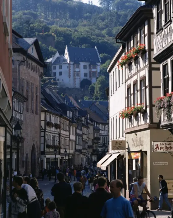 Framed Print : Old town with castle Framed Print : Old town with castle