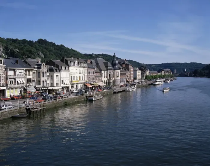 Framed Print : Old Town, Dinant, and River Meuse, Ardennes, Belgium, Europe Framed Print : Old Town, Dinant, and River Meuse, Ardennes, Belgium, Europe
