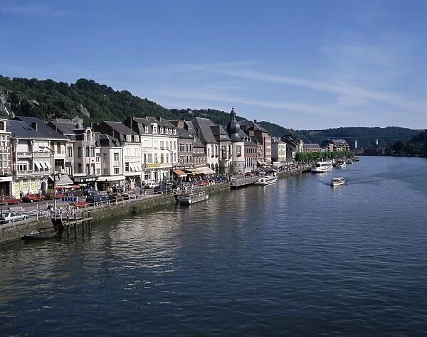 Old Town, Dinant, and River Meuse, Ardennes, Belgium, Europe