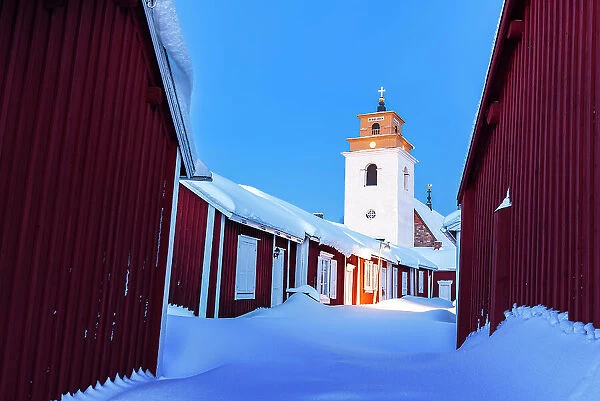 Old town of Gammelstad, UNESCO World Heritage Site, Lulea, Norrbotten, Norrland, Swedish Lapland, Sweden, Scandinavia, Europe
