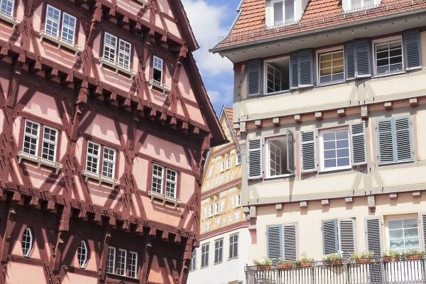 Old Town Hall, half-timbered houses, Esslingen, Baden-Wurttemberg, Germany, Europe