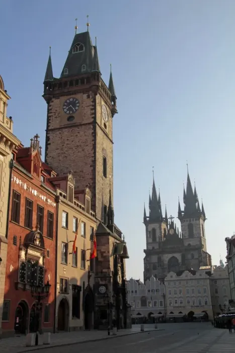 Framed Print : Old Town Hall and Tyn Cathedral, Prague, Czech Republic, Europe Framed Print : Old Town Hall and Tyn Cathedral, Prague, Czech Republic, Europe