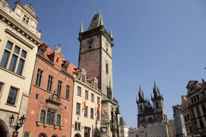 Framed Print : Old Town Hall and Tyn Cathedral, Prague, Czech Republic, Europe Framed Print : Old Town Hall and Tyn Cathedral, Prague, Czech Republic, Europe