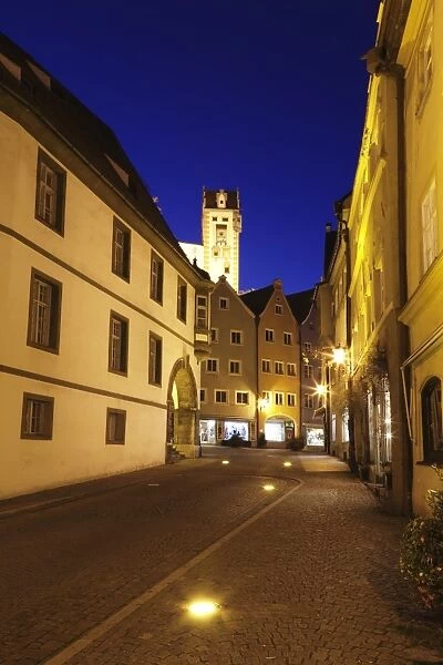 Old town with Hohes Schloss Castle, Fussen, Ostallgau, Allgau, Bavaria, Germany, Europe