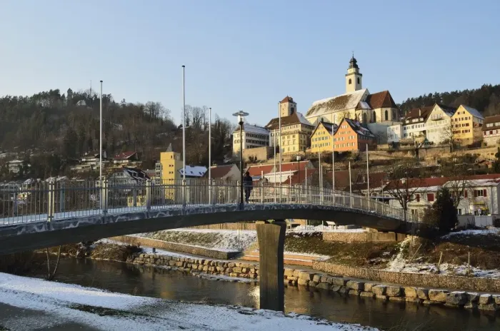 Framed Print : Old town of Horb and the frozen River Neckar, Neckartal (Neckar Valley), Baden-Wurttemberg, Germany, Europe Framed Print : Old town of Horb and the frozen River Neckar, Neckartal (Neckar Valley), Baden-Wurttemberg, Germany, Europe