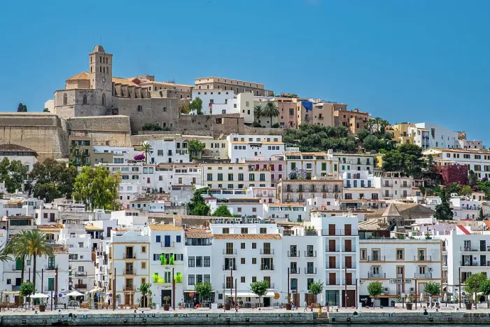 Framed Print : The old town of Ibiza, Ibiza, Balearic Islands, Spain, Mediterranean, Europe
