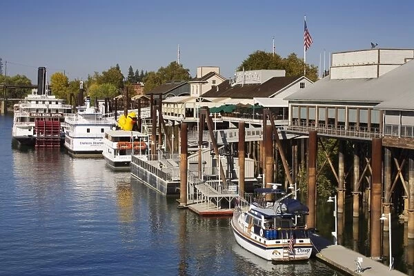 Old Town and Sacramento River, Sacramento, California, United States of America