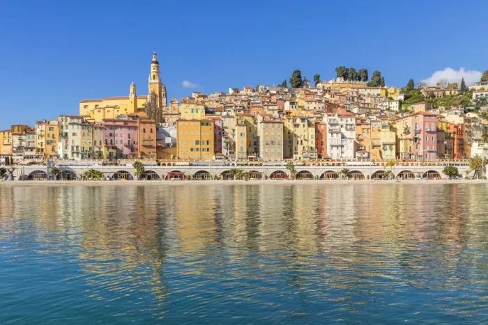 Framed Print : The old town with the Saint-Michel-Archange Basilica, Menton, Alpes Maritimes Framed Print : The old town with the Saint-Michel-Archange Basilica, Menton, Alpes Maritimes