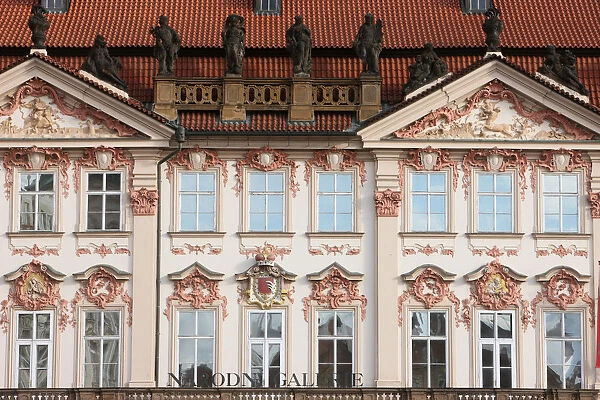Old town square. Baroque facade, Prague, Czech Republic, Europe