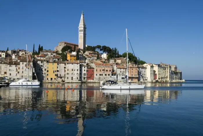 Framed Print : Old Town and St. Euphemias Church, Rovinj, Istria, Croatia, Adriatic, Europe Framed Print : Old Town and St. Euphemias Church, Rovinj, Istria, Croatia, Adriatic, Europe