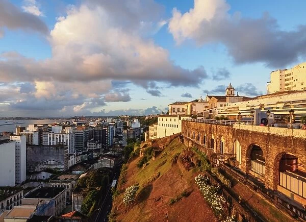 Old Town at sunset, Salvador, State of Bahia, Brazil, South America