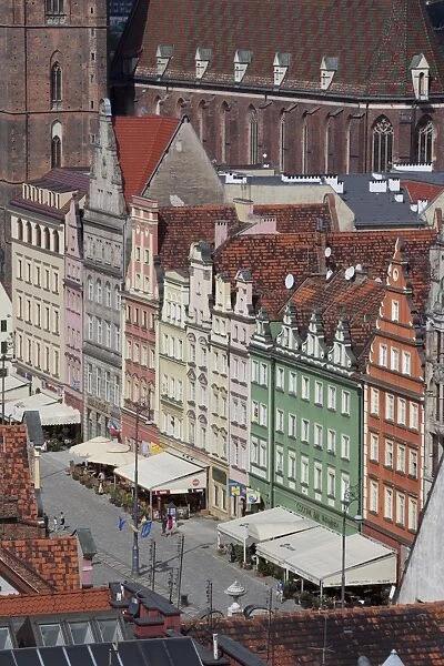 Old Town view from Marlii Magdaleny Church, Wroclaw, Silesia, Poland, Europe