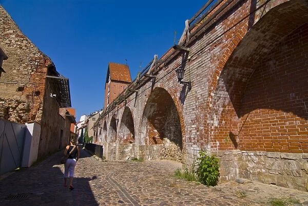 The old town walls of Riga, UNESCO World Heritage Site, Latvia, Baltic States, Europe