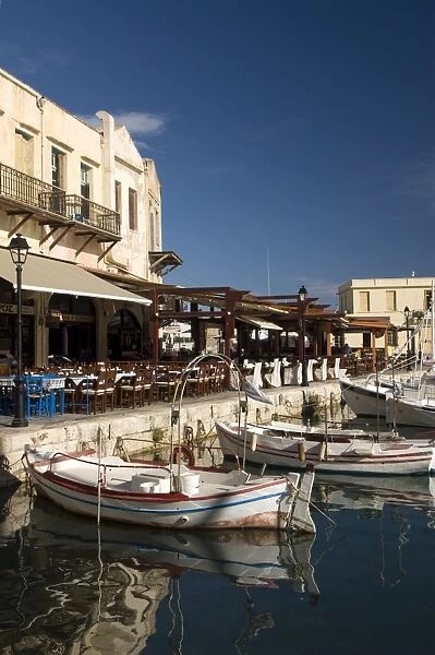 Old Venetian harbor, Rethymno, Crete, Greek Islands, Greece, Europe