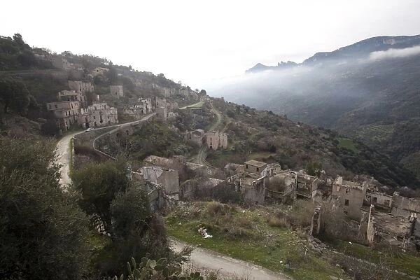 The old village of Gairo, Sardinia, Italy, Europe