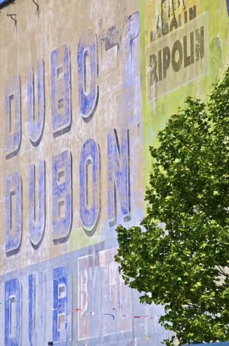 Framed Print : Old wall painted with publicity for Dubonnet aperitif, Sainte Anne square Framed Print : Old wall painted with publicity for Dubonnet aperitif, Sainte Anne square