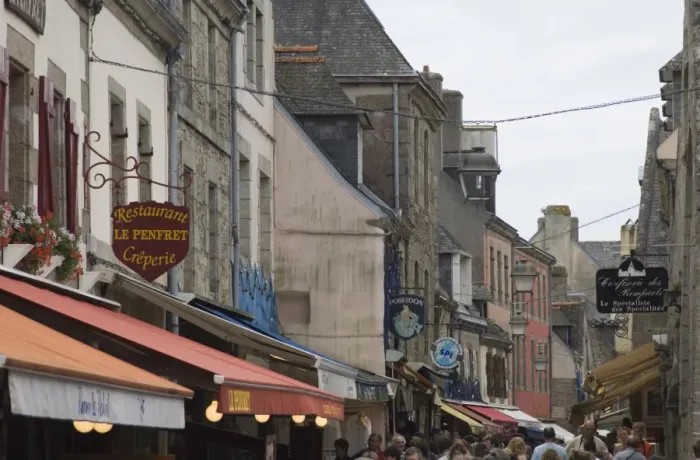 Framed Print : The old walled town of Concarneau, Southern Finistere, Brittany, France, Europe