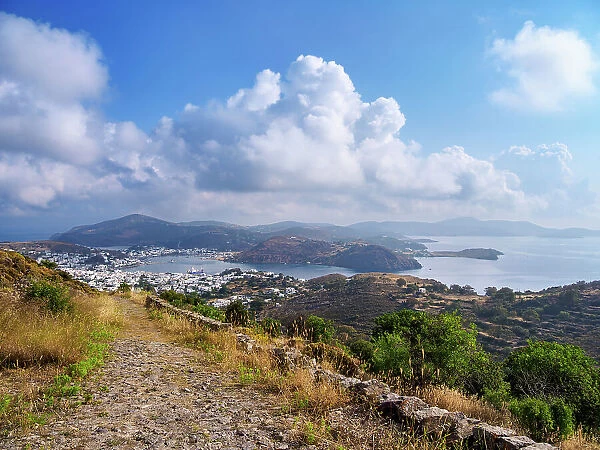 Old Way from Skala Port to Patmos Chora, Patmos Island, Dodecanese, Greek Islands, Greece, Europe