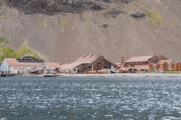 Old whaling station at Stromness Bay, South Georgia, South Atlantic