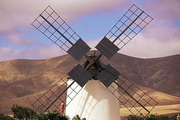 Old windmill near Antigua, Fuerteventura, Canary Islands, Spain, Europe