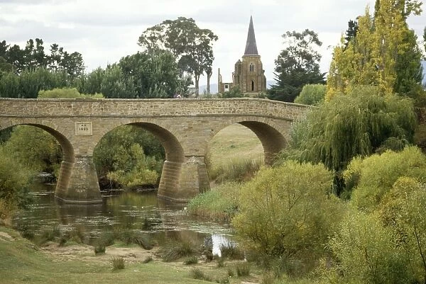 Oldest bridge in Australia, dating form 1823, Richmond, Tasmania, Australia, Pacific