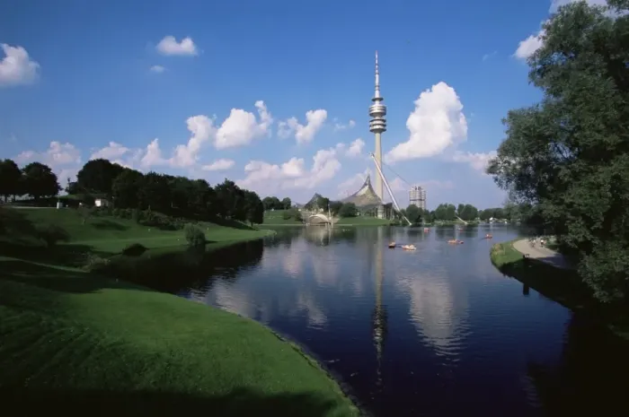 Framed Print : Olympiapark (Olympic Park) and the Olympiaturm (Olympic Tower) Framed Print : Olympiapark (Olympic Park) and the Olympiaturm (Olympic Tower)