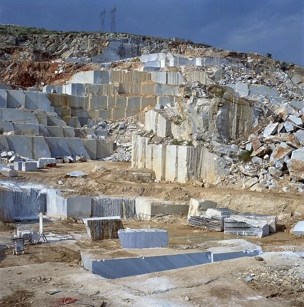 Open cast marble mine