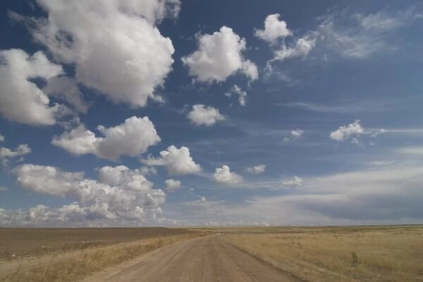 The open wide plains of Kazakhstan, Central Asia