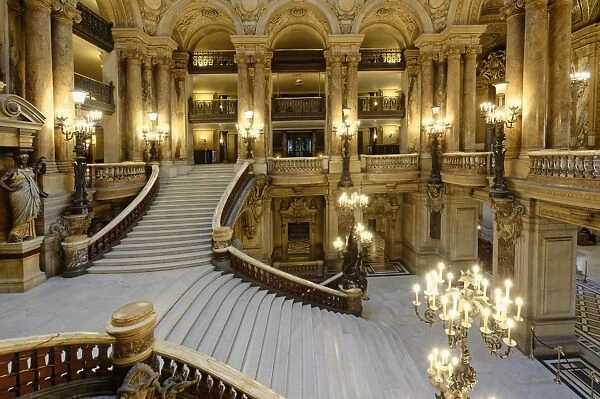 Opera Garnier, Grand Staircase, Paris, France, Europe
