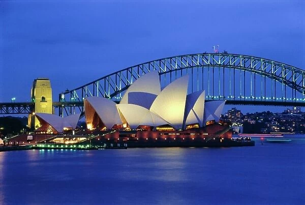 Opera House and Sydney Harbour Bridge, Sydney, New South Wales, Australia