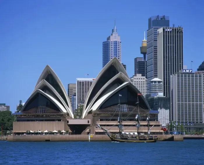Framed Print : Opera House, UNESCO World Heritage Site, with skyline beyond, Sydney, New South Wales Framed Print : Opera House, UNESCO World Heritage Site, with skyline beyond, Sydney, New South Wales
