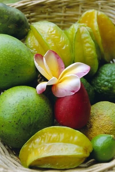 Orchid and fruit