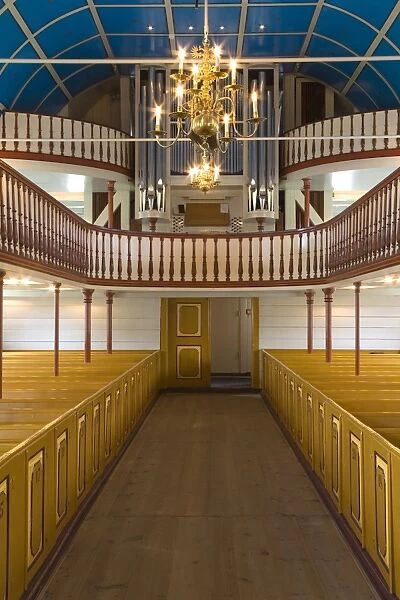 The Organ in Cathedral Havnar Kirkja, City of Torshavn, Faroe Islands, Kingdom of Denmark