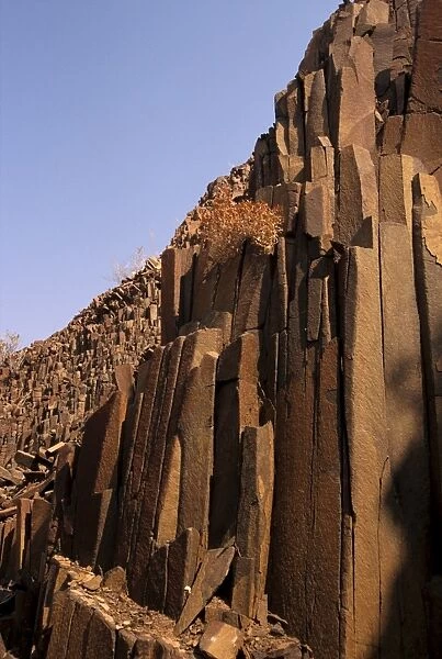 The Organ Pipes, dark brown intrusive dolerite, near the Burnt Mountain