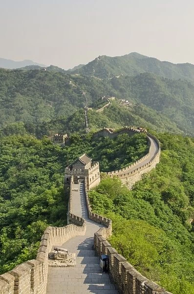 The original Mutianyu section of the Great Wall, UNESCO World Heritage Site, Beijing, China, Asia