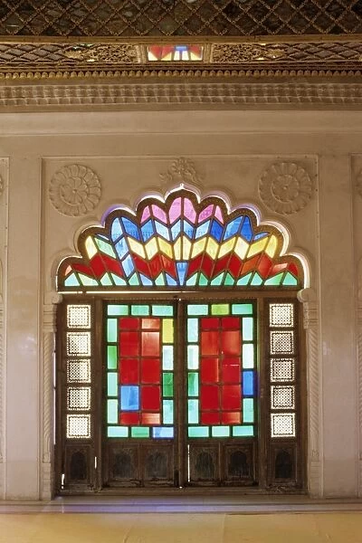 Original old stained glass in doors and decorative