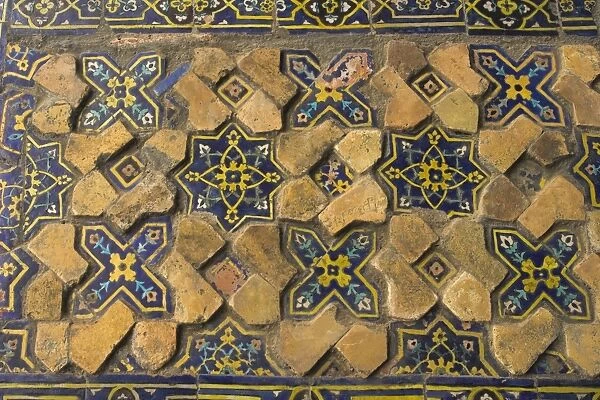 Detail of original tilework in courtyard of the Friday Mosque or Masjet-eJam