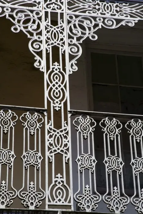 Framed Print : Ornate balcony on Granby Street, St Framed Print : Ornate balcony on Granby Street, St