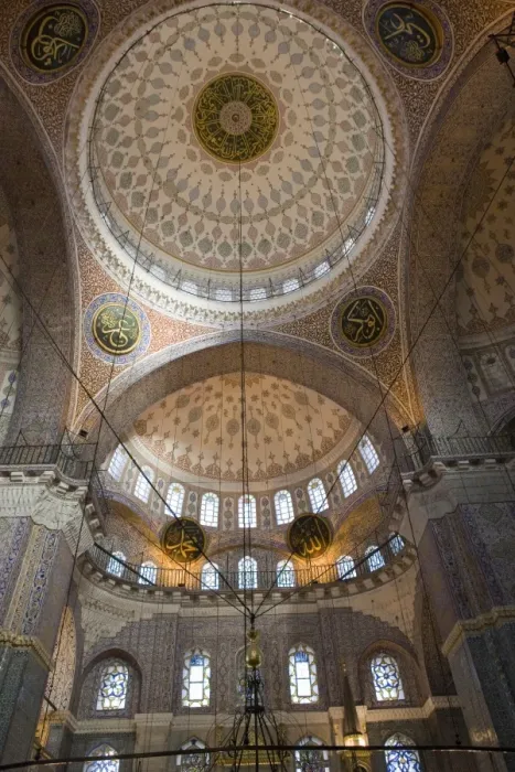 Framed Print : Ornate interior of the New Mosque, Istanbul, Turkey, Europe Framed Print : Ornate interior of the New Mosque, Istanbul, Turkey, Europe