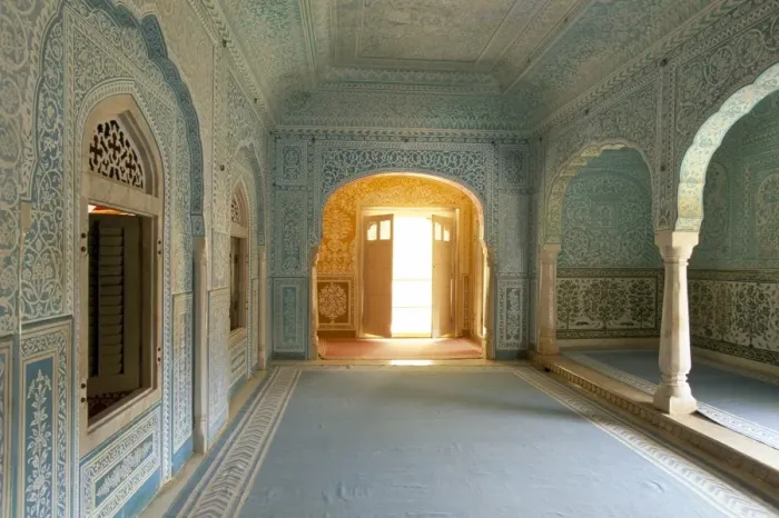 Framed Print : Ornate passageway to open door Framed Print : Ornate passageway to open door