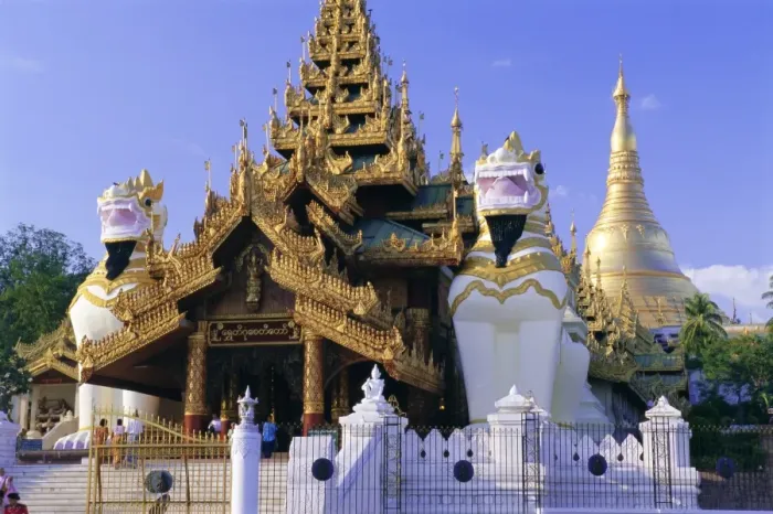 Framed Print : Ornate southern entrance to Shwedagon Paya (Shwe Dagon pagoda), Yangon (Rangoon) Framed Print : Ornate southern entrance to Shwedagon Paya (Shwe Dagon pagoda), Yangon (Rangoon)