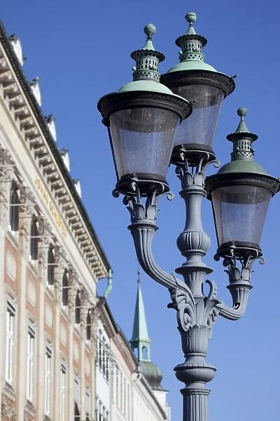 Ornate street lamp, Copenhagen, Denmark, Scandinavia, Europe